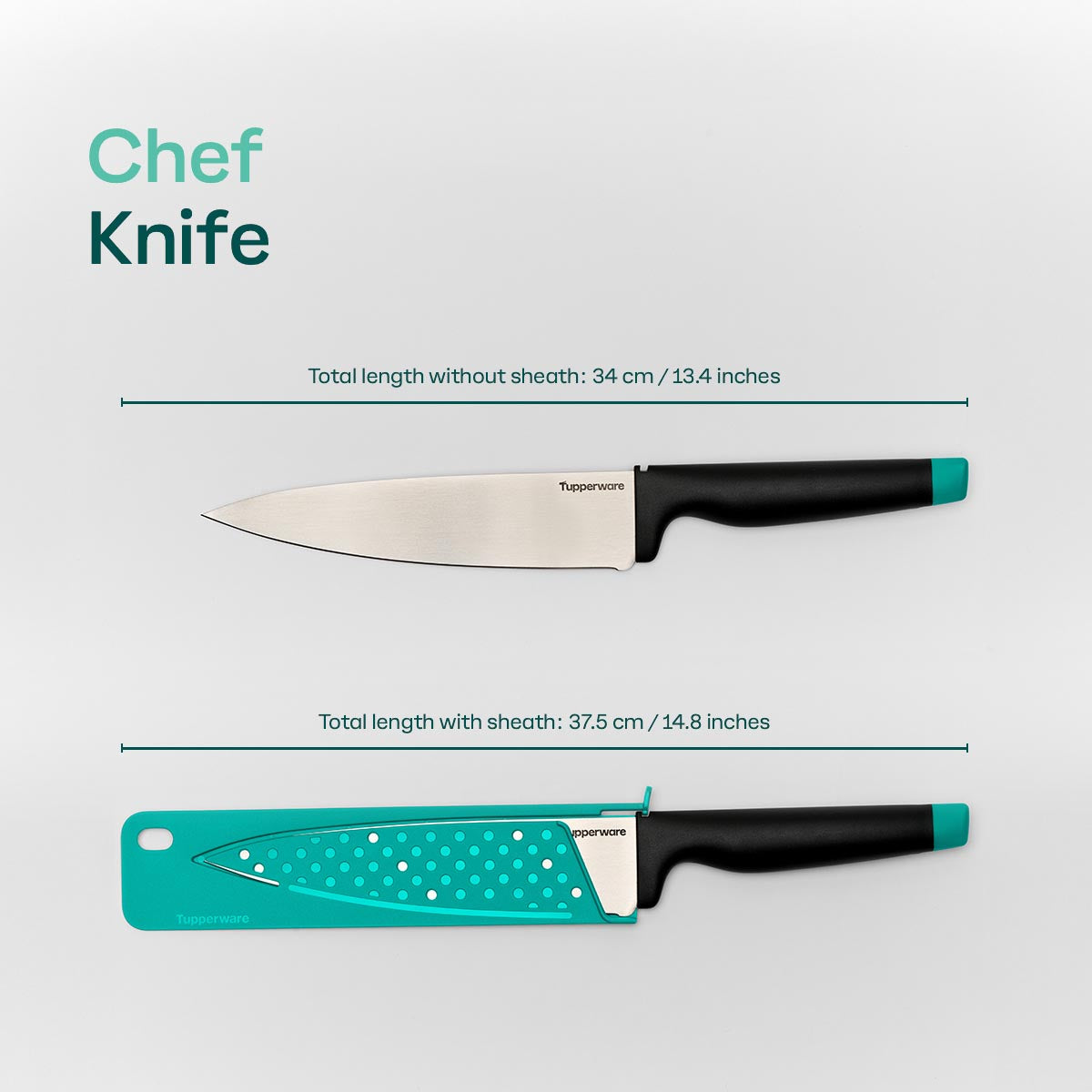 Tupperware? Amazing Series Chef Knife & Locking Sheath | 7.5 in / 19 cm - Image 2