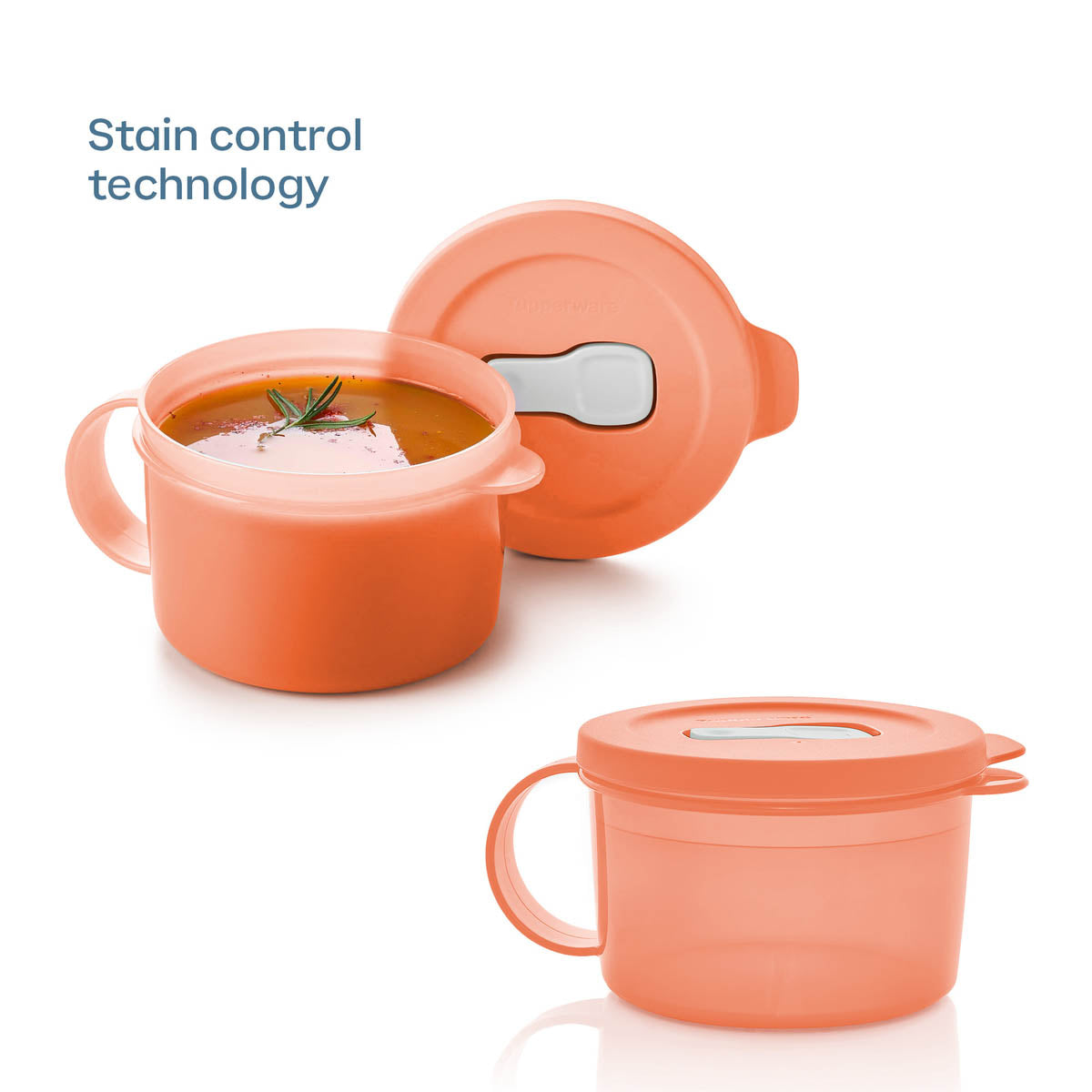 Tupperware CrystalWave? PLUS Microwave Soup Mug | Set of 2 | Leakproof Lunch Container - Image 4