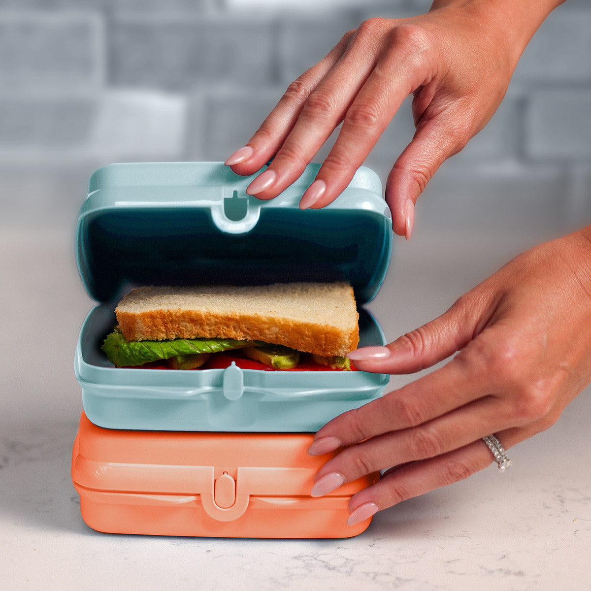 Tupperware? Sandwich Keepers - 2 Easy-Open Lunch Boxes for Kids - Image 9