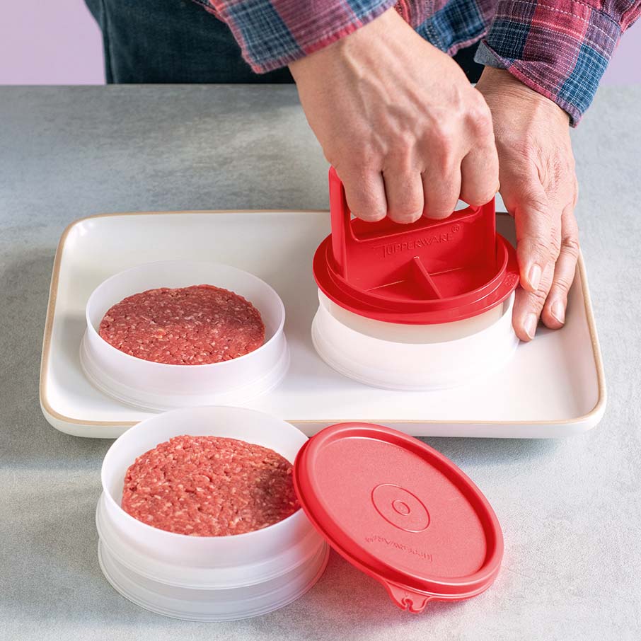 Tupperware? Hamburger Press & Keepers Set | Large Patty Mold & Storage - Image 2