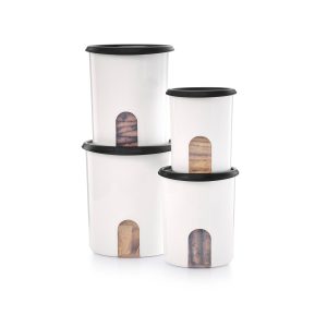 Tupperware? One Touch? Reminder Canisters. Food Storage Set of 4