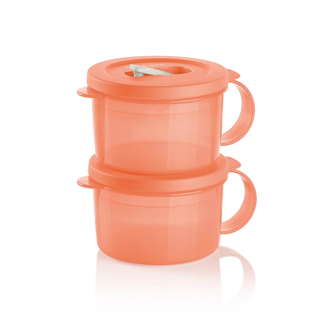 Tupperware CrystalWave? PLUS Microwave Soup Mug | Set of 2 | Leakproof Lunch Container